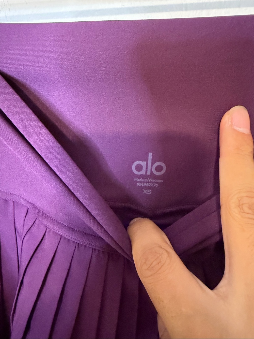 ALO Yoga Grand Slam Tennis Skirt Deep Purple, XS - Picture 5 of 5